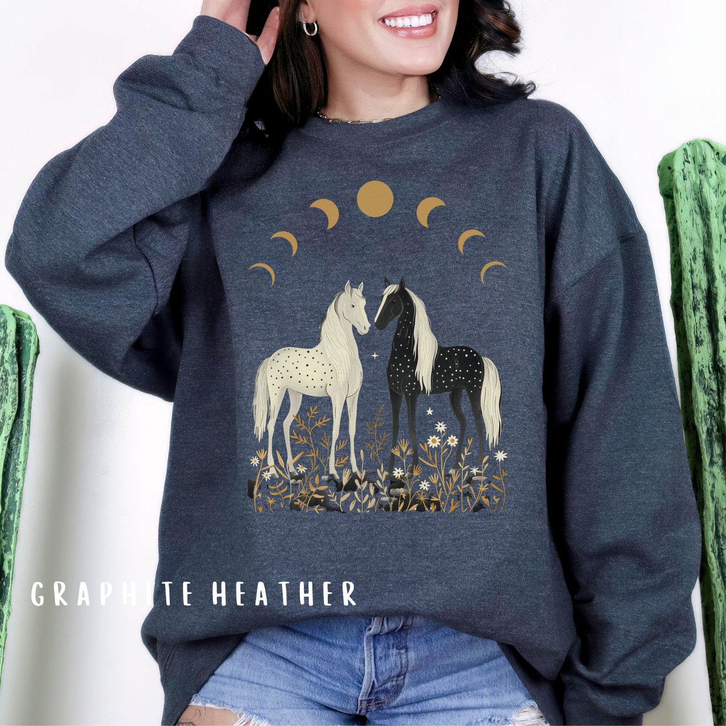 Black and White Horses Sweater